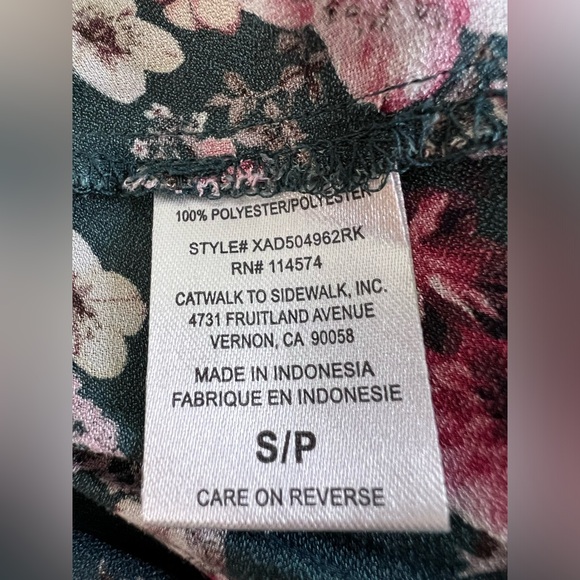 Ro & De Anthropologie Blouse Floral Green Long Bell Sleeve Off Shoulders Small - Picture 9 of 11